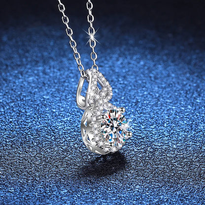 1ct Moissanite Pendant Necklace