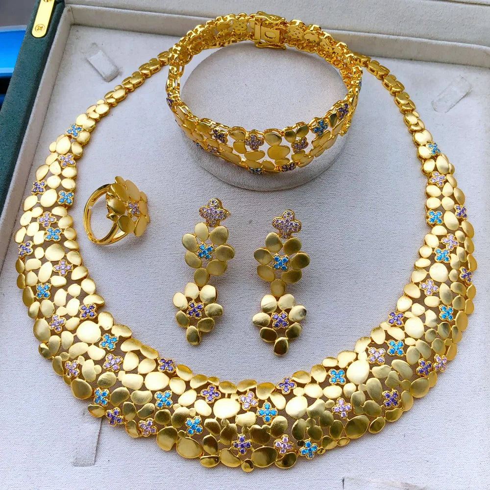 Discover Elegant Floral Bridal Jewelry Sets