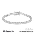 Moissanite Tennis Bracelets 2.5mm Woman 925 Sterling Silver Lab Diamond Women's Hand Bracelet Chain Luxury Jewelry