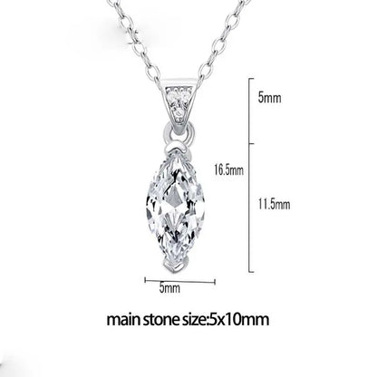 1ct Marquise Moissanite Pendant Necklace