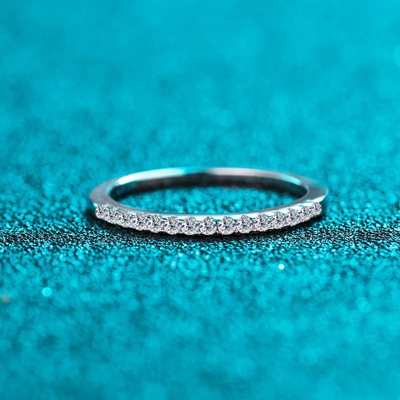 Full Eternity Moissanite Band - D VVS1 S925 Silver 2mm