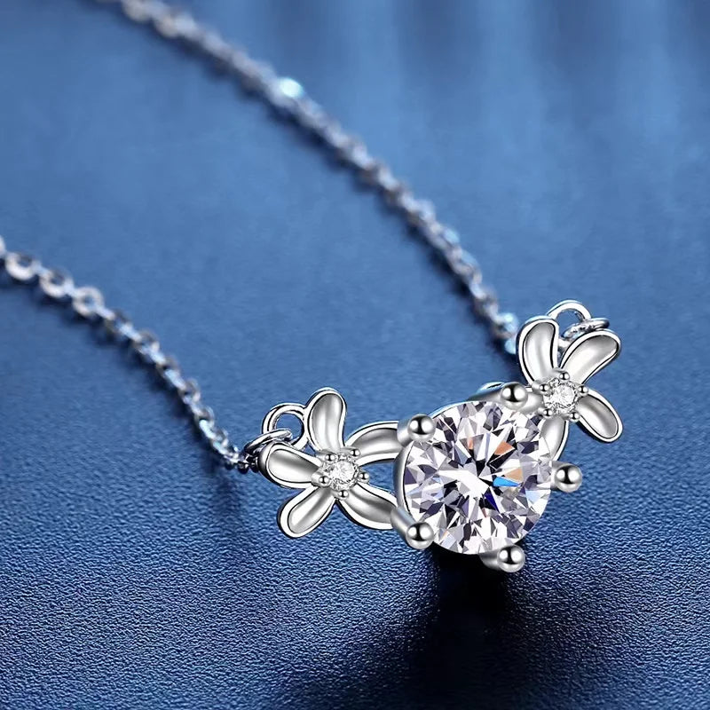 1ct Moissanite Pendant Necklace