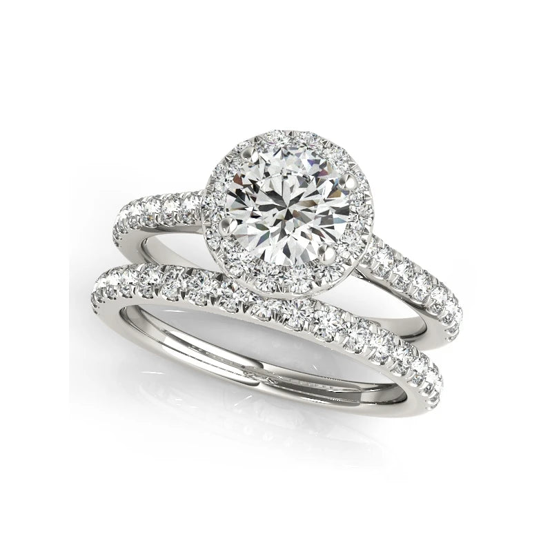 925 Sterling Silver Women Engagement Ring Sets 1 Carat Moissanite Wedding Bands Lady Bridal Jewelry Gifts