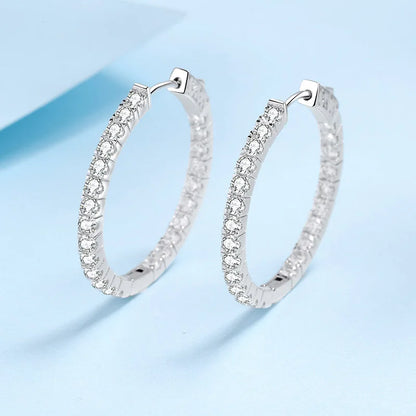 2.88CT Moissanite Hoop Earring