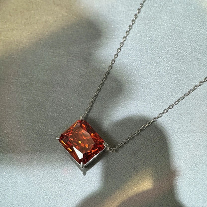 10CT Radiant Cut G Color High Carbon Diamond Gemstone Pendant Necklace 100% 925 Sterling Silver