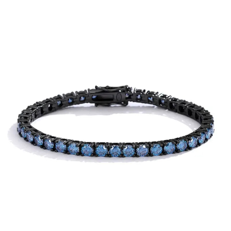 Blue Moissanite Tennis Bracelet | D VVS1 S925 Silver