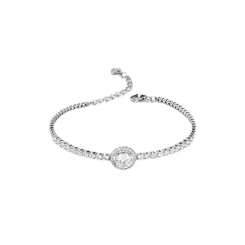 1ct Moissanite Charm Bracelet