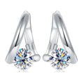 Moissanite Earrings for Women 925 Sterling Sliver Twisted Hoop Earring 1.0ct D Color Wedding Party Fine Jewelry GRA