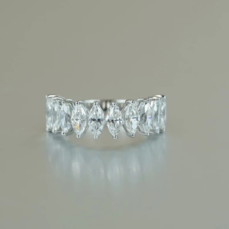 2.5 Ctw Marquise Moissanite Engagement Band for Men