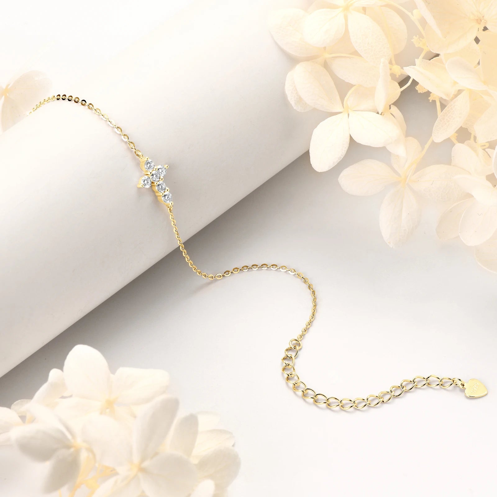 Moissanite Bracelet 925 Sterling Silver Cross 2.5mm Faith Bracelet for Women Religious Christian Believe Gifts Jewelry