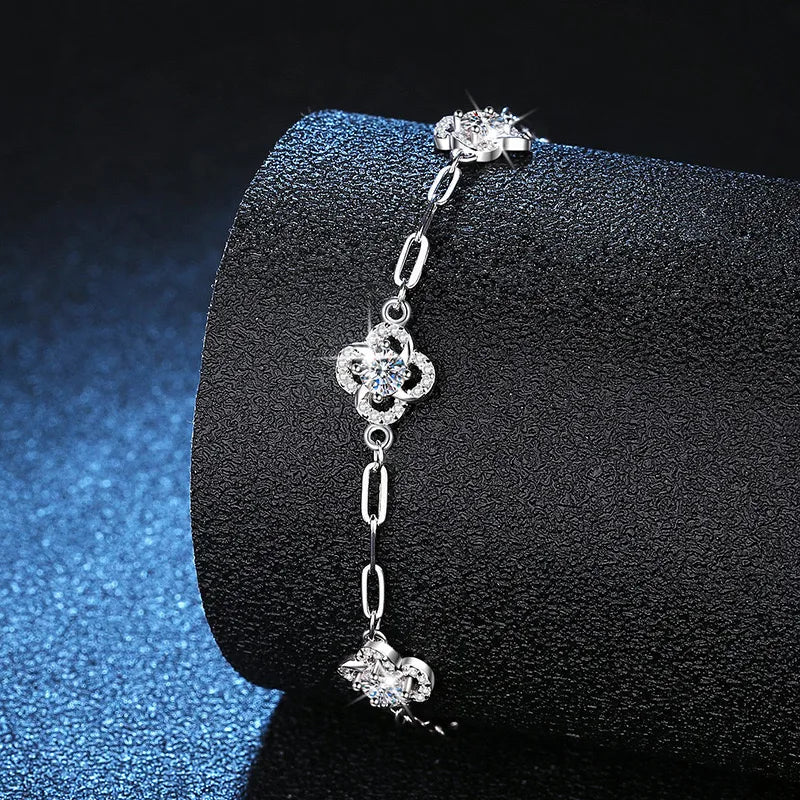 0.6ctw  Moissanite Charm Bracelet