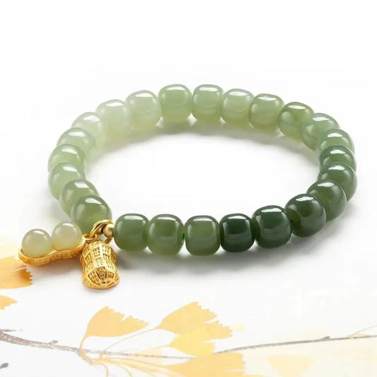 Natural Hetian Jade Buckle Bracelet