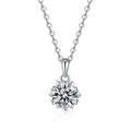 18k White Gold 1ct/2ct Diamond Heart Platinum Pt950 Pendant Necklace for Women, Solid Gold Fine Jewelry Gift for Her