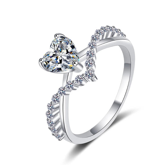 1ct Moissanite Diamond Engagement Ring