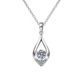 Lover Valentine's Day 18K White Gold Necklaces Women Wedding Moissanite Diamond 0.5CT Pendant PT950 Platinum Girl Birthday Gift