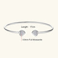 Moissanite Bangle Bracelet 18K Gold Plated 925 Sterling 0.5CT Silver Classic Bangle Bezel Set Diamond Bracelet for Women Gifts