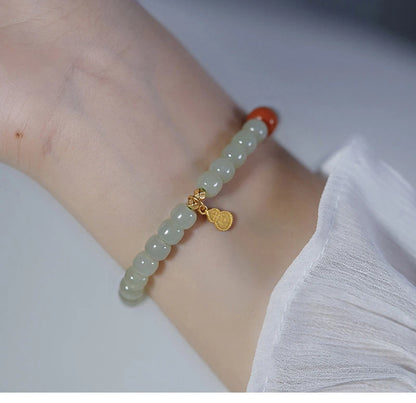 Handstring Small Design Fashion Natural Hetian Jade Bracelet Women's Strings DIY Designs Hot Selling Explosion