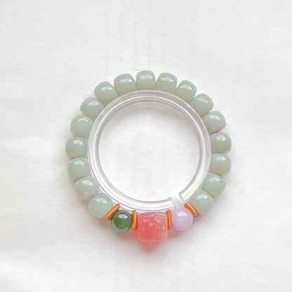 Hotan Jade Agate Multicolor Bracelet