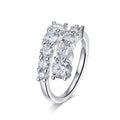 D VVS1 Moissanite Solitaire Ring - S925 Silver 0.5ct - 3ct
