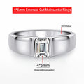 D Color 4*6mm Emerald Cut Moissanite Diamond Rings Women Man Wedding Bridal S925 Sterling Silver Rings Anniversary Gift
