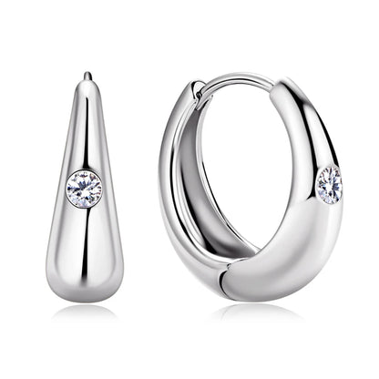 0.12cttw Full Moissanite Hoop Earrings