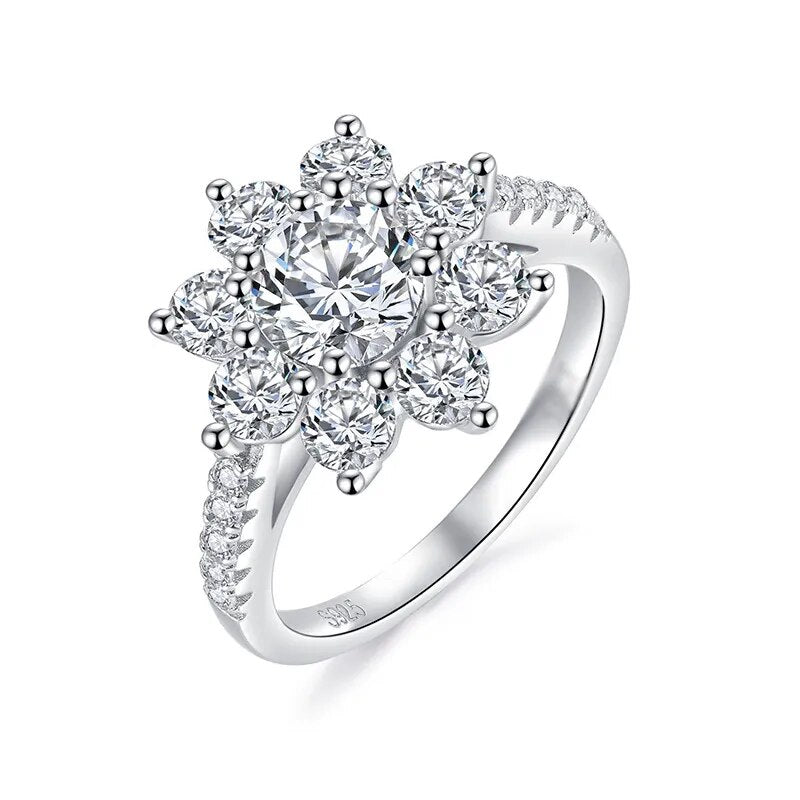 Moissanite Diamond Ring 2 Carats D Color