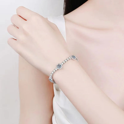 Moissanite Chain Bracelets Bangle