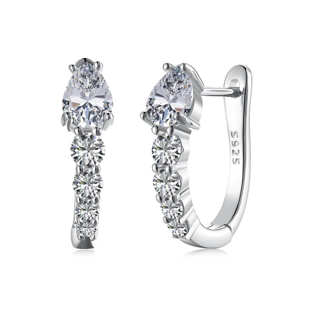 Moissanite Sparkling Stud Earrings