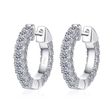 Hoop Earring moissanite diamond