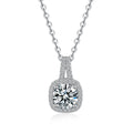 18k White Gold Pendant 1ct Diamond Moissanite Necklace Women's Square Bag Platinum Pt950 Pendant Accessories Fine Jewelry