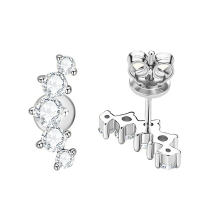 Full Moissanite Stud Earrings