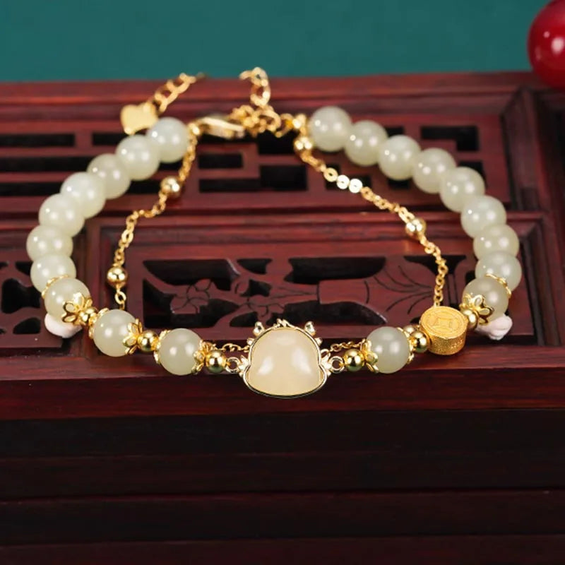 Natural Hotan Jade Bracelet