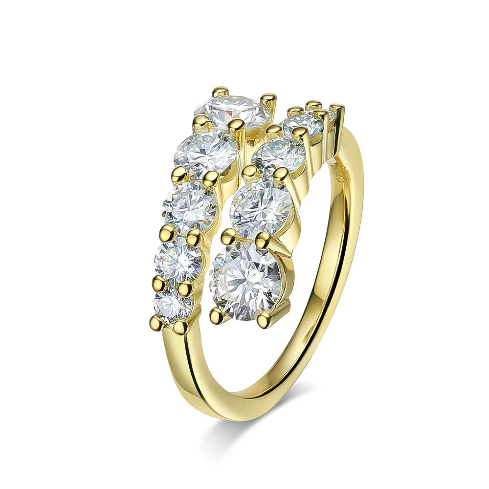 D VVS1 Moissanite Solitaire Ring - S925 Silver 0.5ct - 3ct