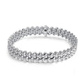 Moissanite Tennis Bracelet for Women Man Solid s925 Sterling Silver Plated 18k White Gold 8.5mm