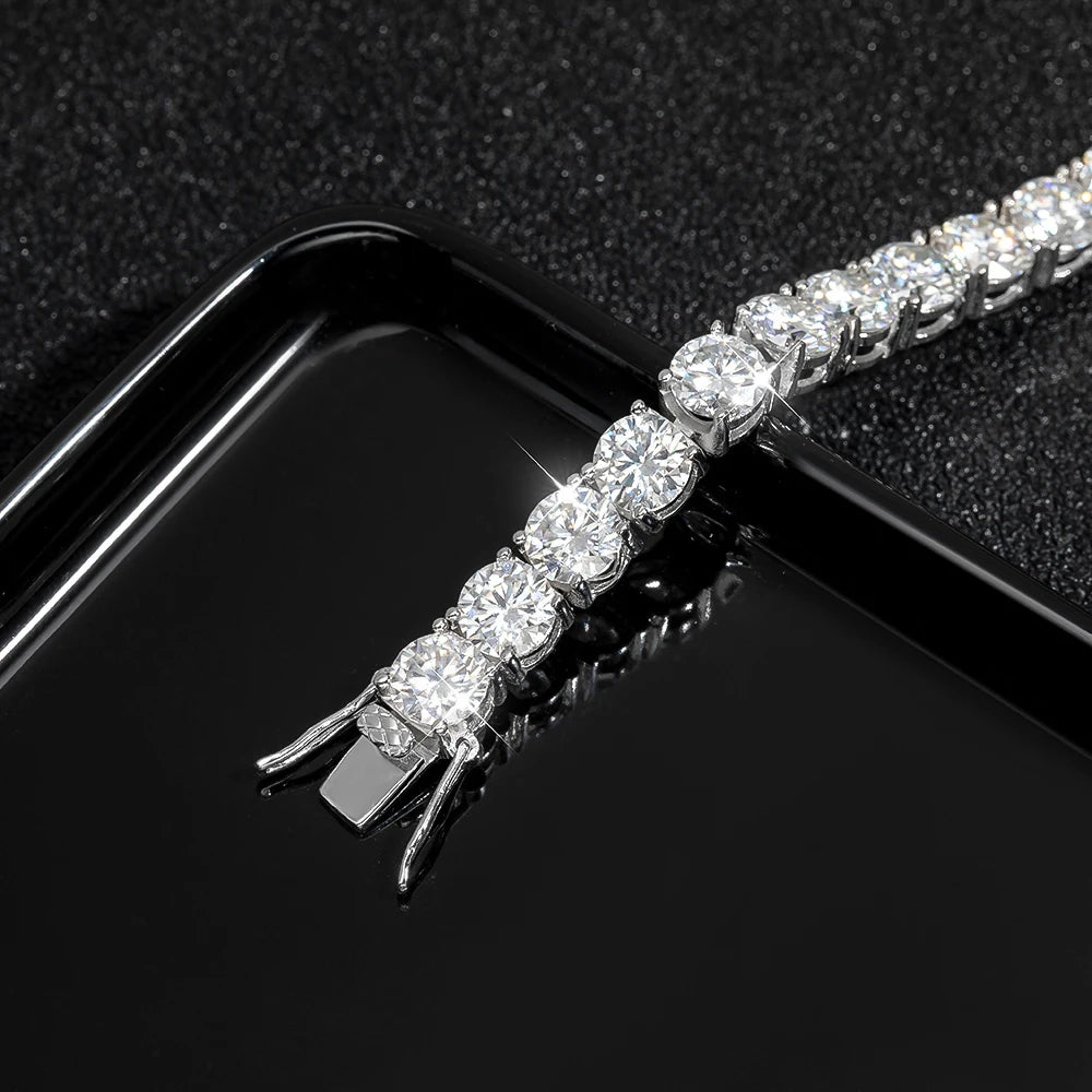 6.5mm Moissanite Tennis Bracelet | D Color S925 Silver