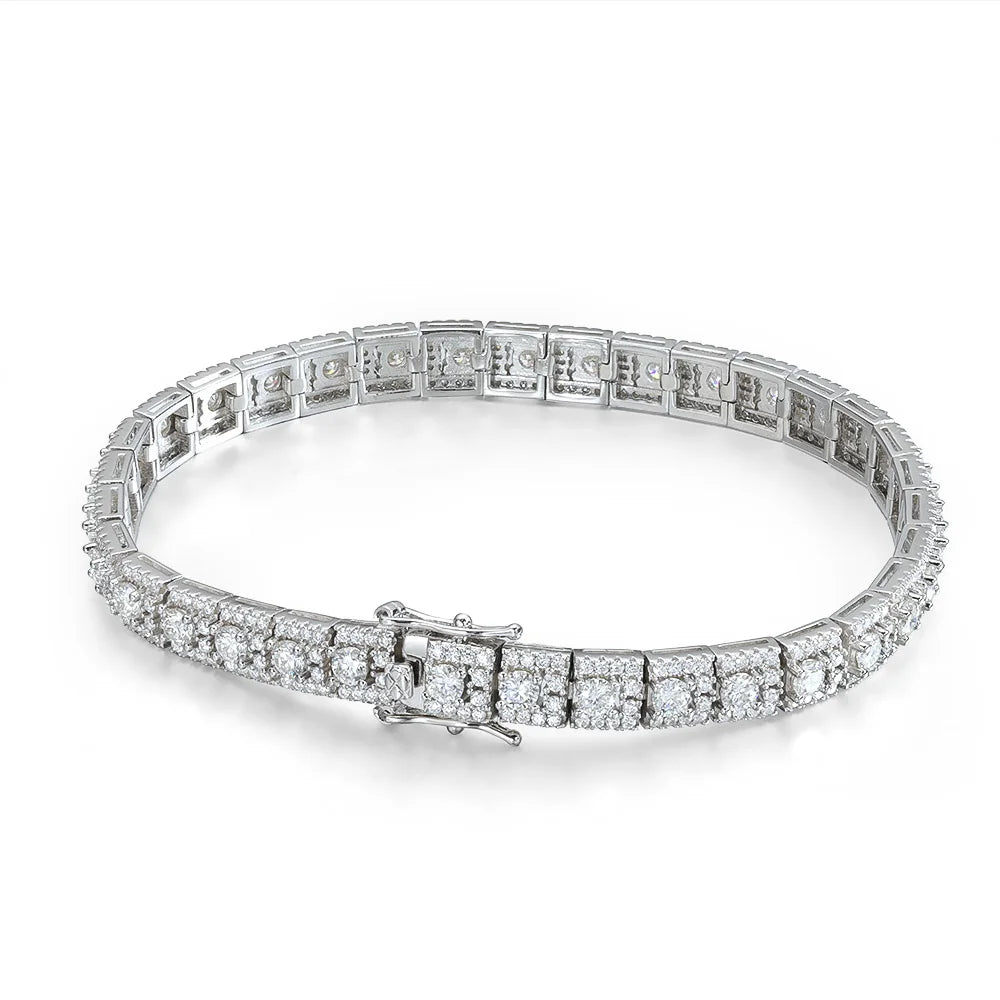 Moissanite Tennis Bracelet 925 Sterling Silver 6mm D VVS1