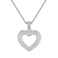 Girl Valentine's Day 18K White Gold Gorgeous Birthday Gift 0.385CT Moissanite Diamond PT950 Women Wedding Heart Shaped Necklaces
