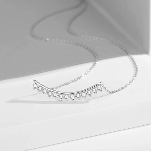 1.3ct Round Cut 3mm Moissanite Necklace For Woman Solid Silver 925