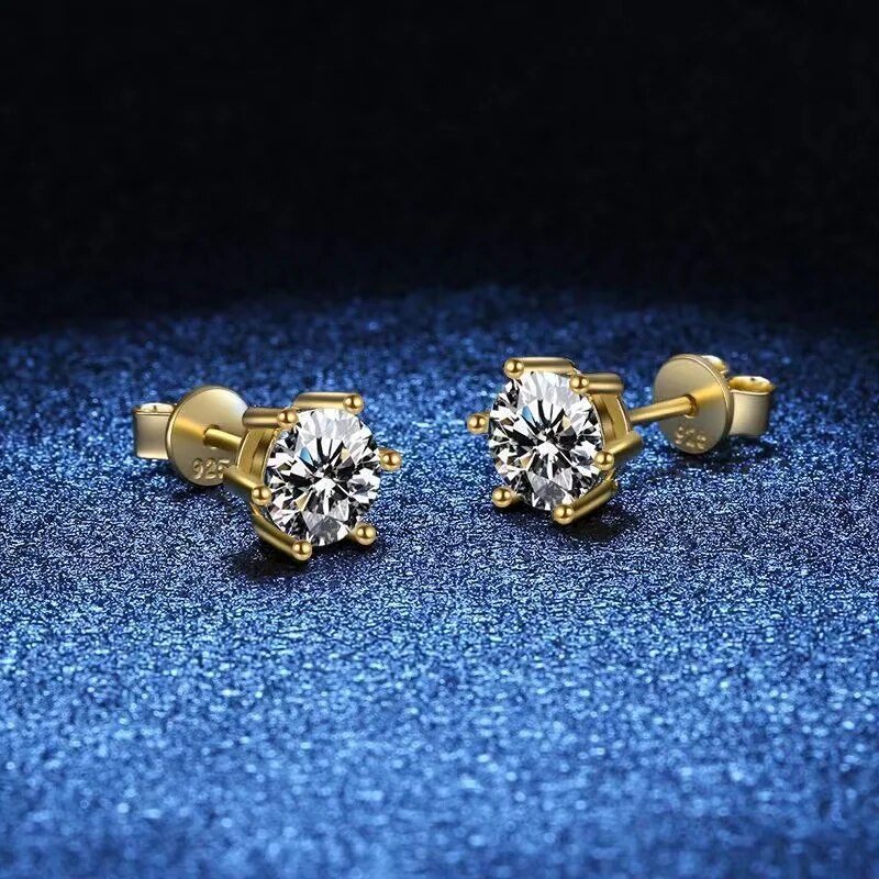 1ct Moissanite Earrings Stud