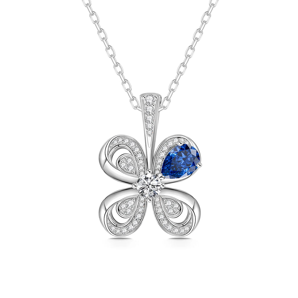Moissanite Necklace With Certificate Pendant For Woman 100% Silver 925 Lucky Charms Fine Jewelry