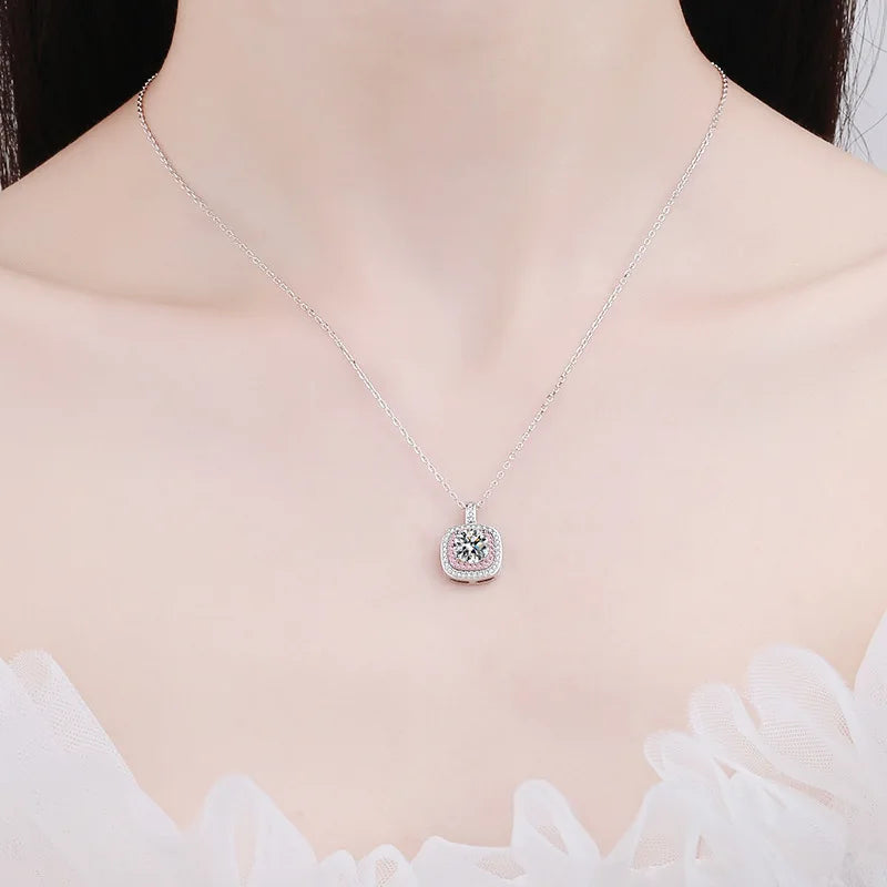 Moissanite Diamond Pendant Necklace