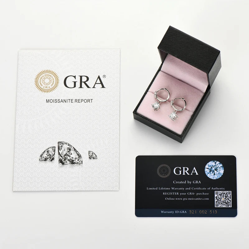 Moissanite Flower Earrings For Women 925 Sterling Silver