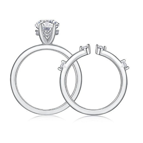 3ct Marquise D Color Moissanite Rings Set for Women Wedding Bridal 100% S925 Sterling Silver Eternity Rings Plated 18K