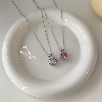 Moissanite Sparkling Pendant Necklace