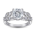 925 Silver 2 Carat DE Color Moissanite Diamond Wedding Bands Engagement Ring for Woman
