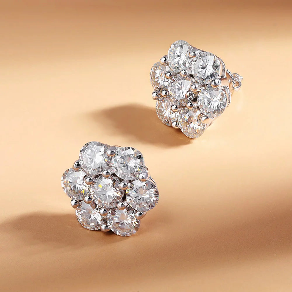 7cttw Full Moissanite Screw Earrings