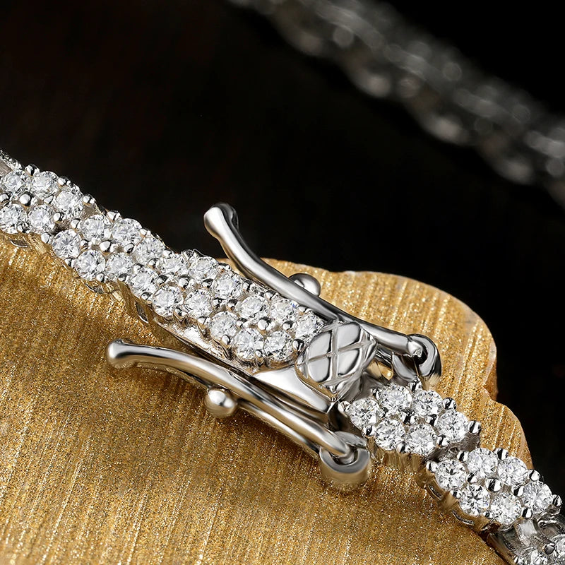 D VVS1 Moissanite Tennis Bracelet | S925 Silver 1.2mm