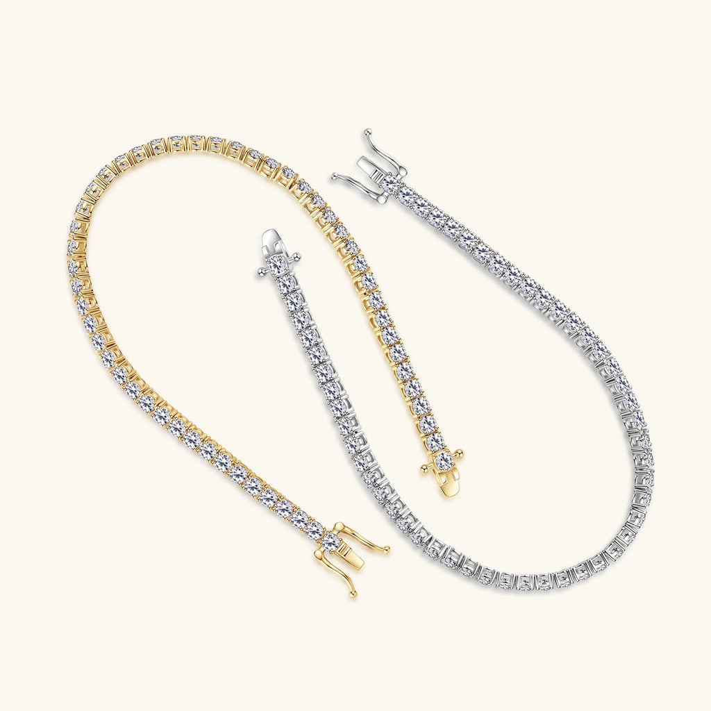 Moissanite Tennis Bracelet S925 Sterling Silver Plated 3mm D VVS1 18k White Gold Diamond Tennis Bracelets for Women