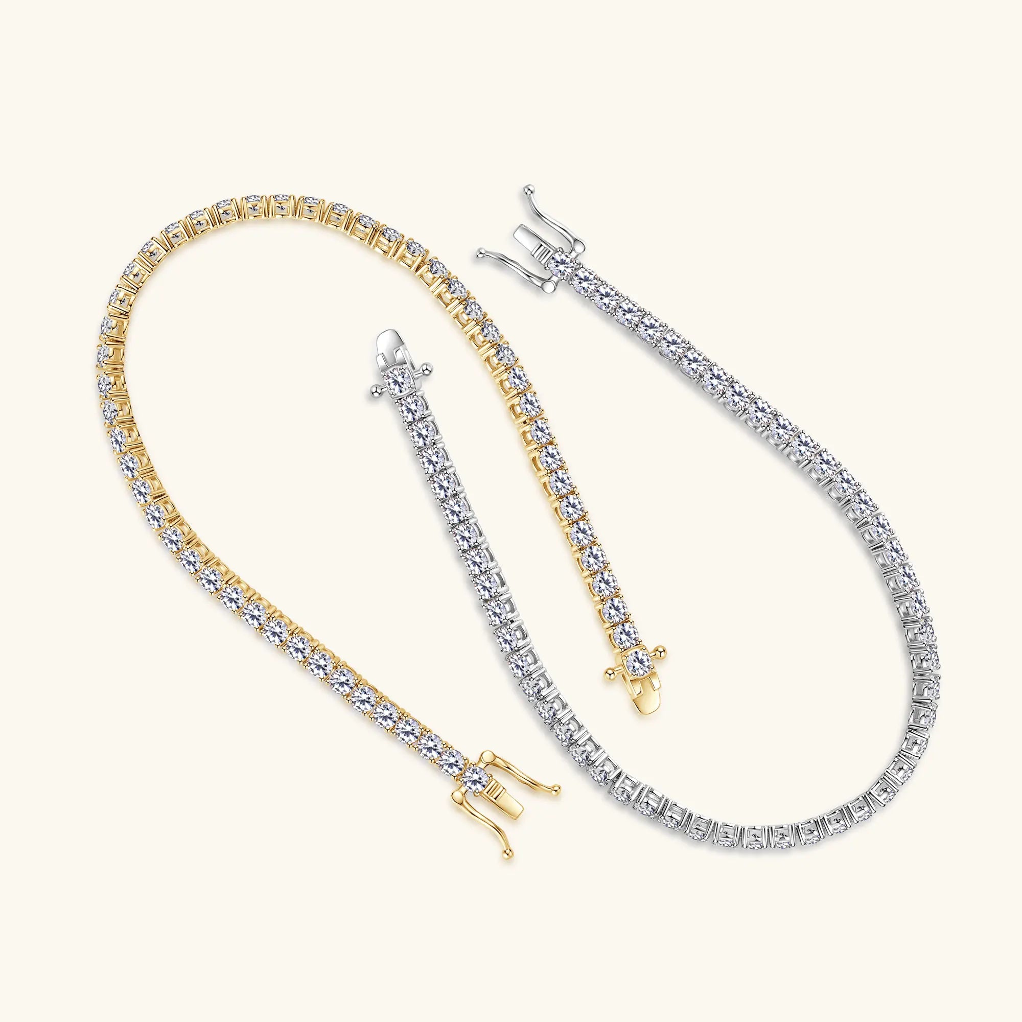 Moissanite Tennis Bracelet S925 Sterling Silver Plated 3mm D VVS1 18k White Gold Diamond Tennis Bracelets for Women