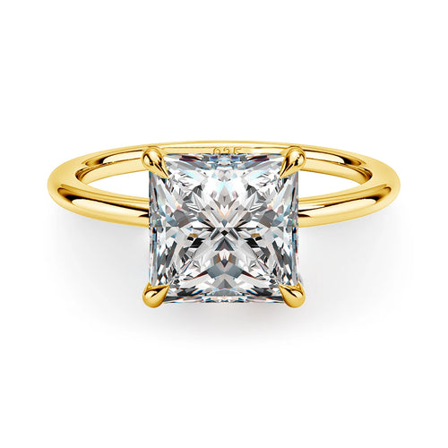 Moissanite D Color Ring For Women 925 Sterling Silver Gold Plated 1ct 2ct 3ct